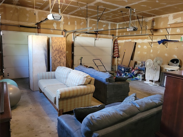 interior space featuring concrete flooring