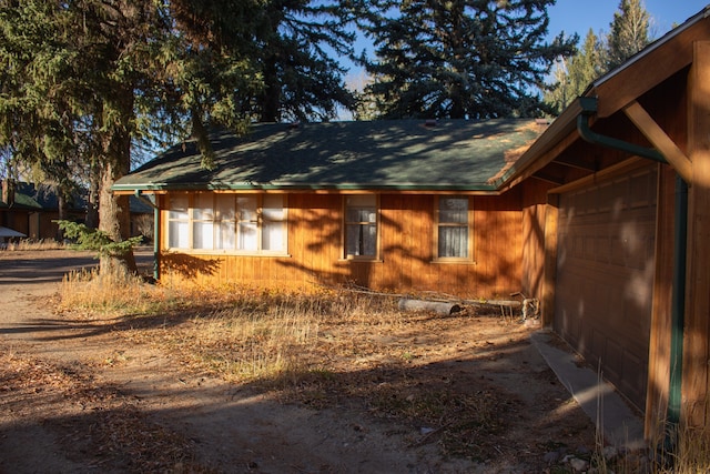 view of home's exterior featuring a garage