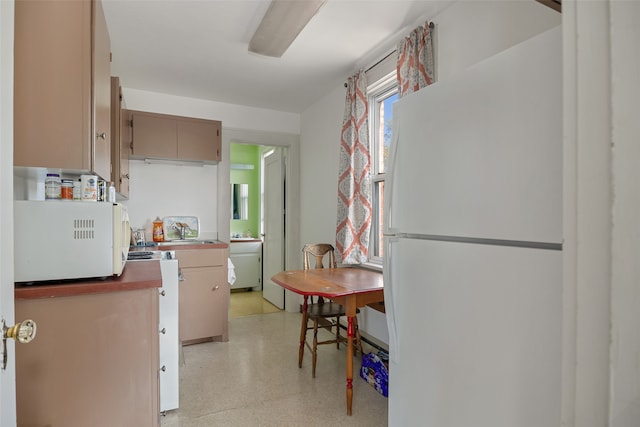 kitchen with white appliances