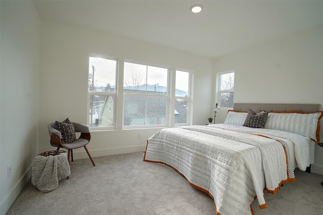 bedroom featuring carpet