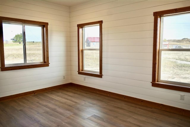 72 River Ct N, Eureka, MT 59917 - unfurnished room featuring dark wood-type flooring, a healthy amount of sunlight, and baseboards