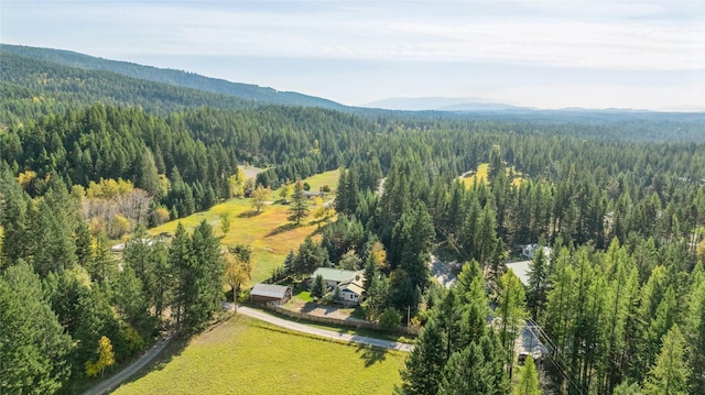 1627 Foothill Rd, Kalispell, MT 59901 - drone / aerial view of a forest and mountains