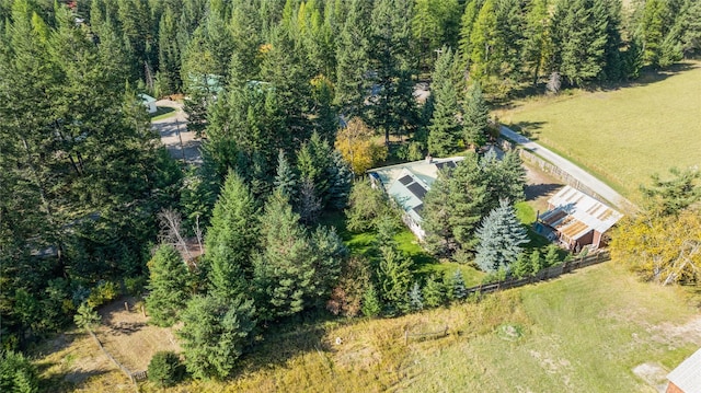 1627 Foothill Rd, Kalispell, MT 59901 - view from above of property featuring a heavily wooded area