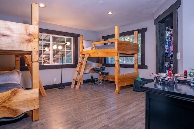 bedroom featuring hardwood / wood-style floors