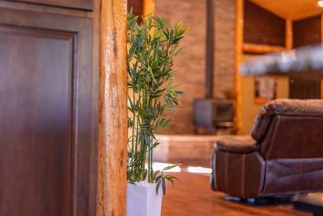 interior space with hardwood / wood-style flooring