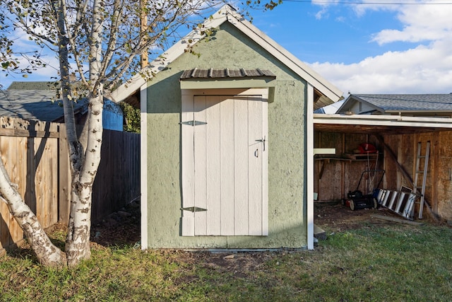 view of outbuilding