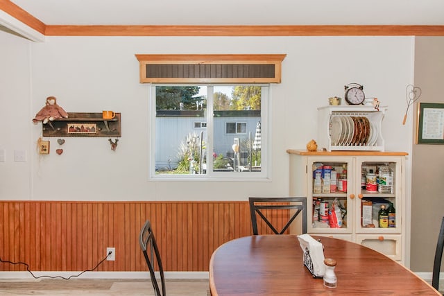 dining area featuring hardwood / wood-style flooring