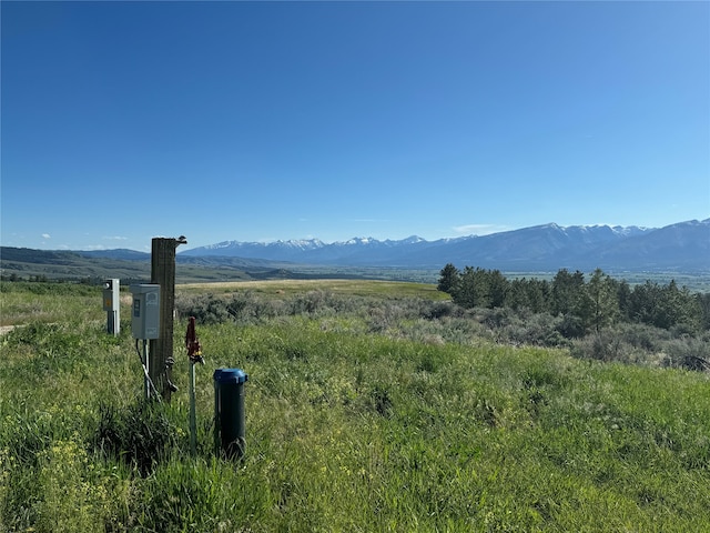 mountain view with a rural view