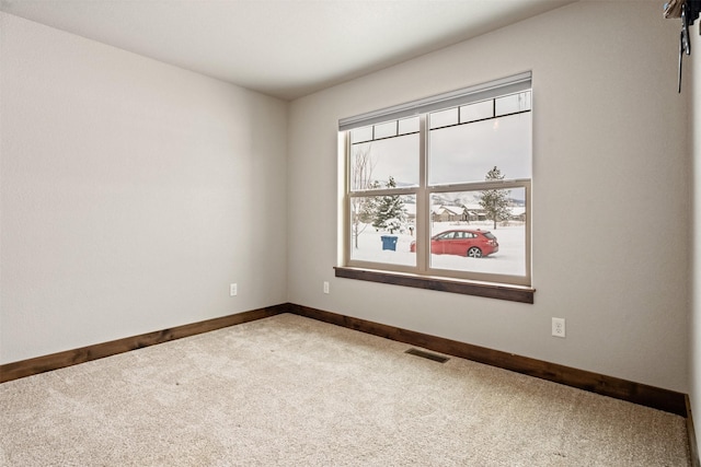 view of carpeted empty room