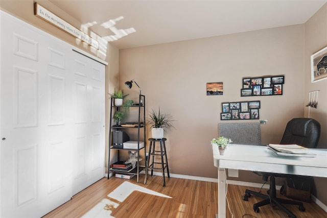 28 W Ashley Hills Dr, Kalispell, MT 59901 - office area featuring wood finished floors and baseboards