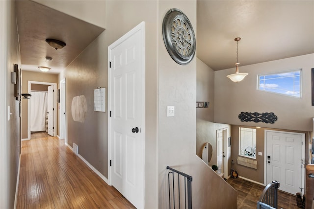 28 W Ashley Hills Dr, Kalispell, MT 59901 - hallway with baseboards and wood finished floors
