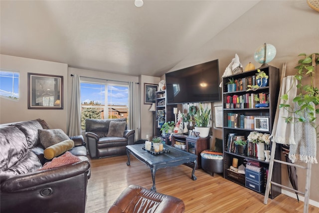 28 W Ashley Hills Dr, Kalispell, MT 59901 - living room with wood finished floors and lofted ceiling