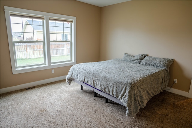 view of carpeted bedroom