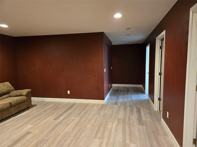 hallway featuring light hardwood / wood-style floors