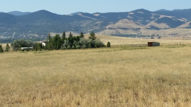 mountain view with a rural view