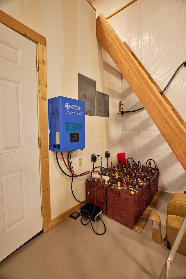 utility room featuring electric panel