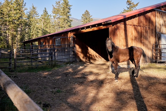 view of horse barn