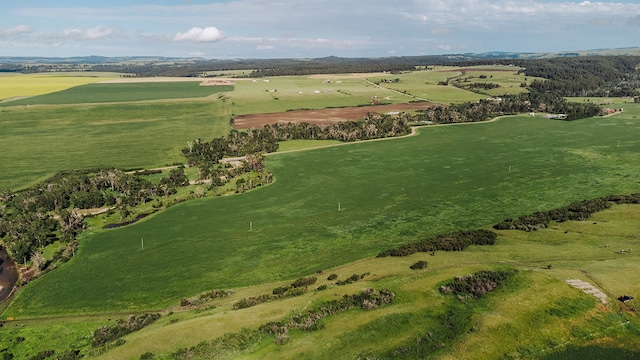 drone / aerial view featuring a rural view