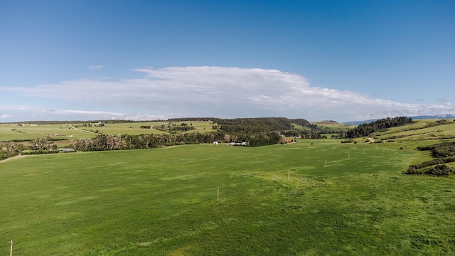 view of property's community featuring a rural view and a yard