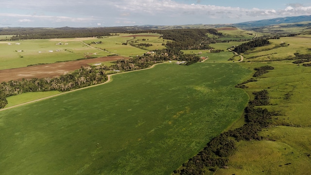 aerial view with a rural view