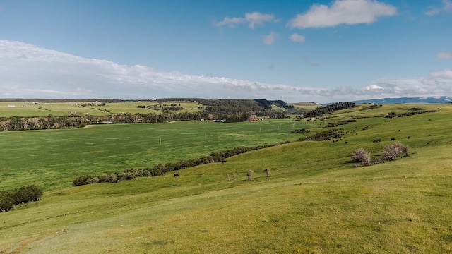 exterior space with a rural view