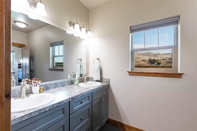 bathroom featuring vanity