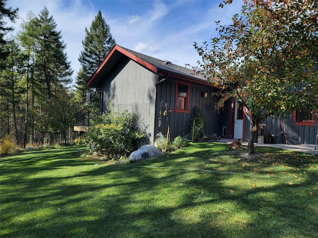 exterior space with a lawn