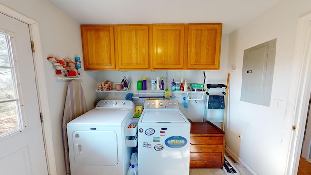 52772 Herak Rd, Charlo, MT 59824 - laundry room with cabinet space, independent washer and dryer, and electric panel