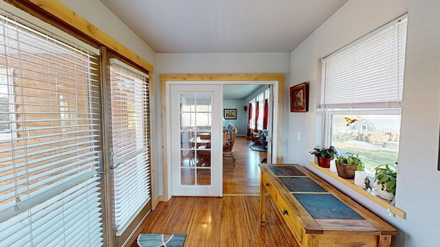 52772 Herak Rd, Charlo, MT 59824 - hall with french doors and light wood finished floors