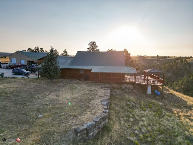 exterior space featuring a deck