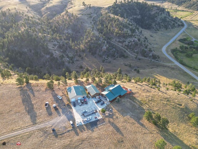 aerial view featuring a rural view