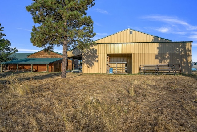 view of horse barn