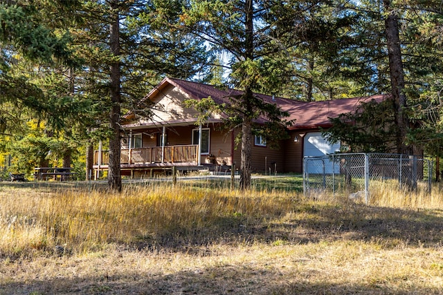 view of front of home with a porch