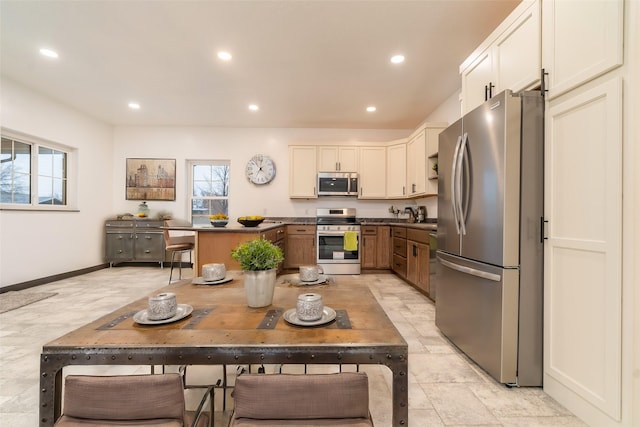 kitchen with stainless steel appliances