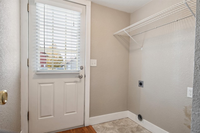 washroom featuring electric dryer hookup