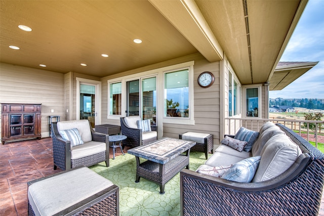 view of patio featuring outdoor lounge area