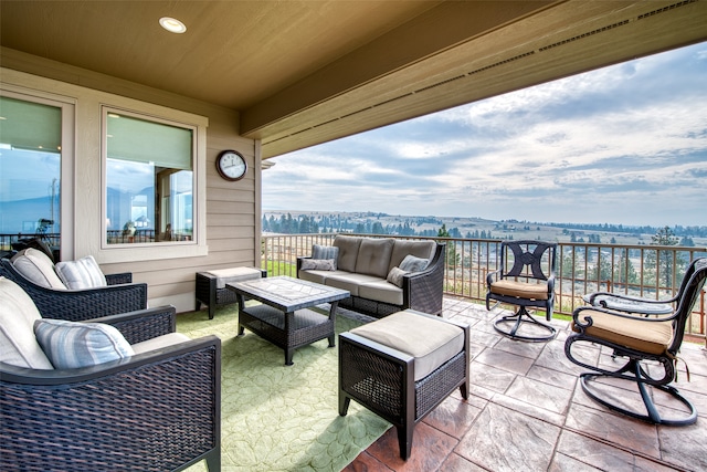 view of patio / terrace with an outdoor hangout area