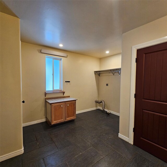 laundry area featuring hookup for an electric dryer