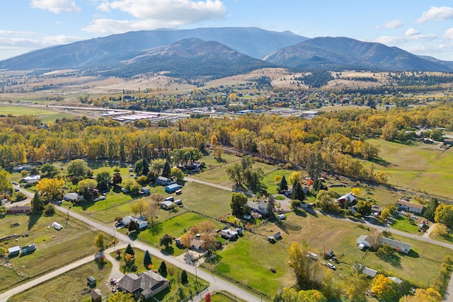 bird's eye view featuring a mountain view