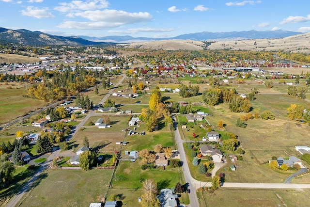 bird's eye view featuring a mountain view