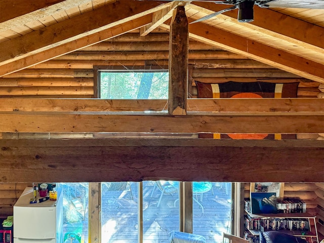 view of unfinished attic