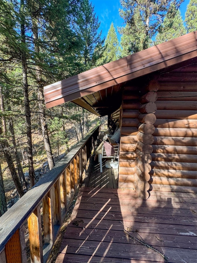 view of wooden terrace