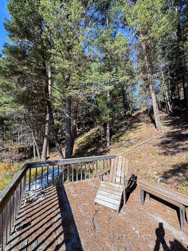 view of wooden deck