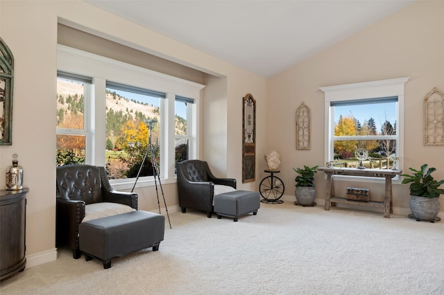 10636 Nez Perce Loop, Lolo, MT 59847 - living area with carpet floors and vaulted ceiling