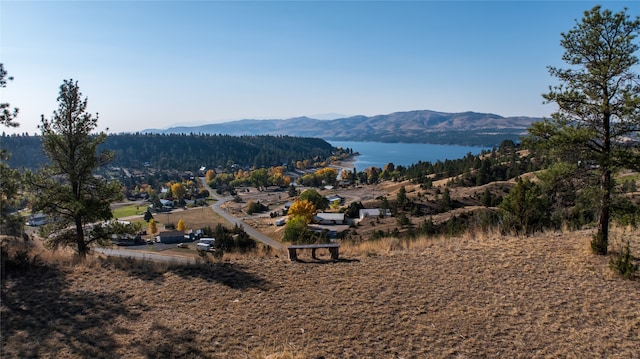 property view of mountains featuring a water view