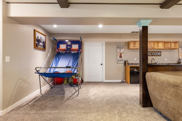 view of carpeted bedroom