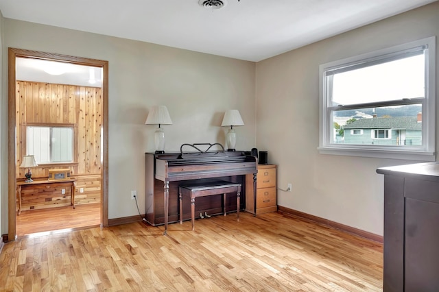 miscellaneous room featuring light hardwood / wood-style flooring