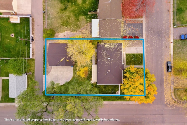 birds eye view of property