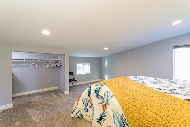 154 Riverside Dr, Kalispell, MT 59901 - bedroom with baseboards, carpet floors, and recessed lighting