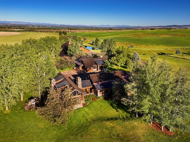 bird's eye view featuring a rural view